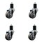 Service Caster 3'' SS Gray Poly Wheel Swivel 1-3/4'' Expanding Stem Caster Set, 4PK SCC-SSEX20S314-PPUB-134-4 - alternate 1